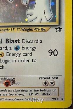 Lugia 9/111 Néo Génésis Joué Vintage Wotc Carte Pokemon 2000 TCG