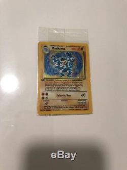 Machamp Pokemon Card 1ère Édition 8/102 Nouveau 10/10 Shiny Holo Original Base Set