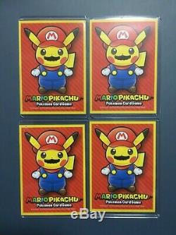 Mario Luigi Pikachu Set 4 Carte Pokémon Japonaise Pcg Promo Holo Rare Nm