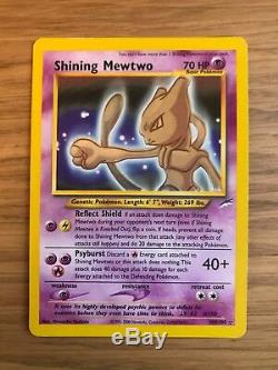 Menthe! Mewtwo Brillant (109/105) Carte Pokemon Neo Destiny Holo! Rare! Rapide P & P