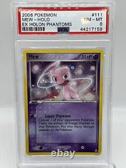 Mew 111/110 Ex Holon Phantoms Holo Secret Rare Carte Pokémon Vintage PSA NM/M