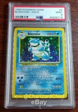 Monnaie Miscut Blastoise Holo Base Rare Ensemble Collection Foil Psa Carte Pokémon 2/102