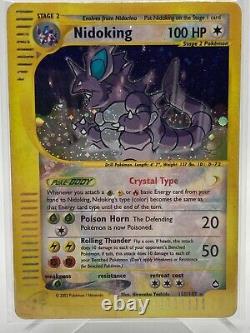 Nidoking En Cristal 150/147 Aquapolis Holo Secret Rare Vintage Carte Tcg Pokemon