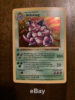 Nidoking Shadowless 1ère Édition Holo Rare Carte Pokémon Nouveau-mexique