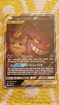 PACK FRESH Pokemon Gengar & Mimikyu GX Équipe Tag Alt Art SM Team Up 165/181