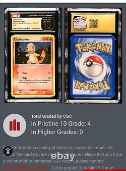 POP 4? CGC 10 Charmander FireRed & LeafGreen 113/112 Holo Pristine avec tourbillon