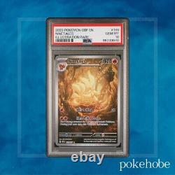 PSA 10 GEM MINT Ninetales Illustration Rare Obsidian Flames Pokemon Card 199/197<br/>	
	
 <br/>  PSA 10 GEM MINT Ninetales Illustration Rare Obsidian Flames Carte Pokemon 199/197