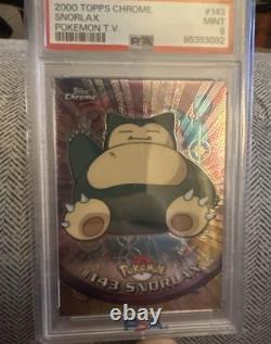 PSA 9 MINT Spectra Snorlax #143 Pokémon 2000 Topps Chrome Holo Rare