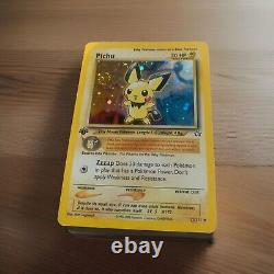 Pichu 12/111 1ère édition Pokemon Neo Genesis Holo Avec SWIRL