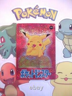 Pikachu Japonais Pokemon Holo Rare Vending Sticker Card-nm-vintage#192