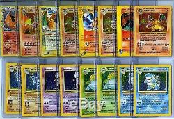 Pokemon (16) Carte Lot Set 1ère Édition, Holo Foil, Rares, Holographic + Charizard