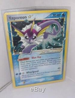 Pokemon 1x Vaporeon Gold Star 102/108 Ultra Rare Carte Ex Puissance Keepers Nm