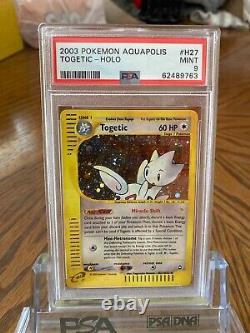 Pokemon Aquapolis Set # H27/h32 Carte Holographique Togétique Psa 9