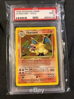 Pokemon Card Charizard Holo Rare Base De Base Illimité 4/102 Psa 9 Mint 1999