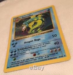 Pokemon Card Gyarados 6/102 Set De Base 1ère Édition Shadowless Holo Rare Nm