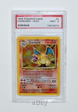 Pokémon Card Rare Charizard Holo 1999 Psa Mint 9