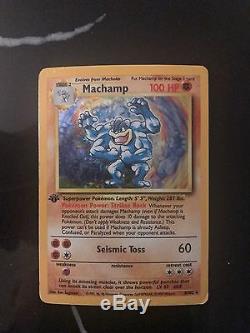 Pokémon Card Rare Première Édition Machamp 8/102 Holo Jamais Ouvert Nouveau