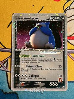 Pokemon Card Rocket's Snorlax Ex Team Rocket Retours 104/109 Holo Rare Swirl