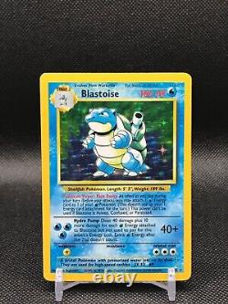 Pokémon Carte Base Set Blastoise Aucune Erreur D'étape 2/102 Holo Rare Erreur D'impression Error