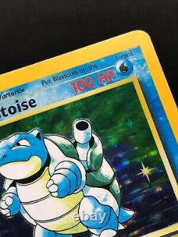 Pokémon Carte Base Set Blastoise Aucune Erreur D'étape 2/102 Holo Rare Erreur D'impression Error