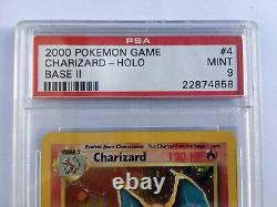 Pokemon Charizard Base Set 2 4/130 Ultra Rare Carte Holo Psa 9 Mint 2000