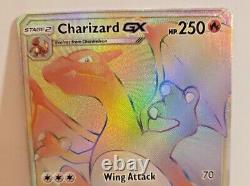 Pokemon Charizard Gx 150/147 Secret Rare Ombres Brûlantes Authentique Lp (1856p)