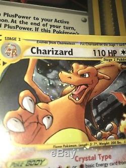 Pokemon Crystal Carte Charizard 146/144 Secret Rare Holo Foil 2003 Skyridge