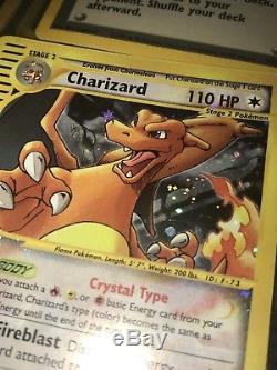 Pokemon Crystal Carte Charizard 146/144 Secret Rare Holo Foil 2003 Skyridge