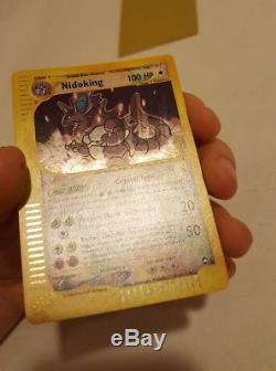 Pokemon Crystal Nidoking 150/147 Aquapolis Secret Rare Holo Card Condition Nm