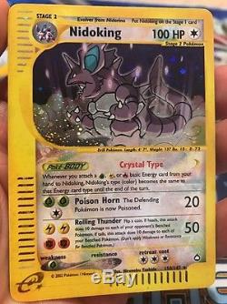 Pokemon Crystal Nidoking Aquapolis Holo Carte De Collection Secret Rare Gem Mint Psa