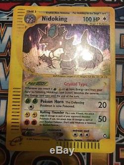 Pokemon Crystal Nidoking Aquapolis Holo Carte De Collection Secret Rare Gem Mint Psa