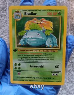 Pokémon GERMAN Bisaflor Venusaur 1ère Édition 15/102 Holo Rare Base Set NM