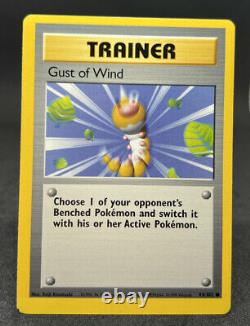 Pokemon Gust Of Wind Trainer 93/102 Carte D'erreur À L'encre Noire À Pois Rare