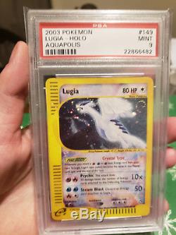 Pokemon Lugia 149/144 Aquapolis Holo Psa 9 Secret Rare Cristal Carte Menthe