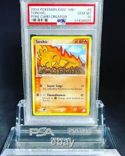 Pokemon Poke Card Créateur Warner Bros Torchic Psa 10 Rare