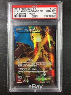 Pokemon Psa 10 Flashfire Set Complet De Charizard Secret Rare Full Art 7 Card Lot