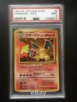 Pokémon Psa 9 Mint Charizard 1996 Set De Base Japonais Carte Originale Originale De Holo