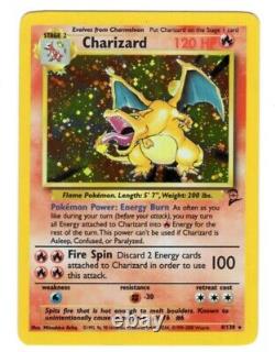 Pokemon TCG Charizard 4/130 Base Set 2 Carte Rare Holo Illimité WOTC NM