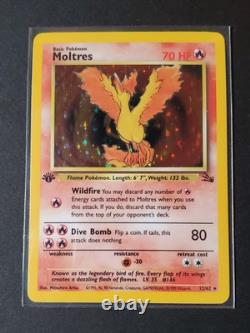 Pokémon TCG Moltres NM 1re Édition Ensemble Fossile Holo Rare 12/62