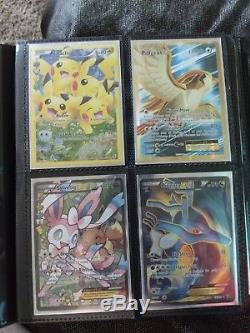 Pokemon Tcg 90 Card Lot Rare Ex, Gx, Full Art, Rare, Holo Et Ultra Pro Binder