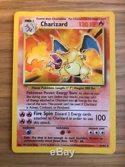 Proche Mint! Charizard (4/102) Jeu De Cartes Holo Pokemon. Rare! Rapide & Gratuit P & P
