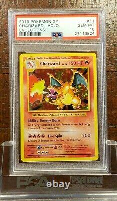 Psa 10 Charizard #11/108 Xy Evolutions Holo Rare Pokemon Card Gem Mint