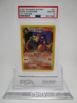 Psa 10 Gem Mint Dark Charizard Team Fusée 1ère Édition Pokemon Card 21/82 S54