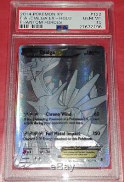 Psa 10 Gem Mint Dialga Ex 122/119 Carte Pokémon Secret Rare Fantôme Forces