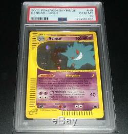 Psa 10 Gem Mint Gengar H9 / H32 Skyridge Set Holo Rare Ding Carte Pokémon