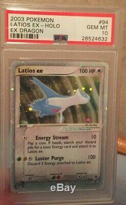Psa 10 Gem Mint Latios Ex 94/97 Ex Dragon Holo Ultra Rare Carte Pokémon