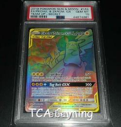 Psa 10 Gem Mint Pikachu & Zekrom 184/181 Sm Team Up Hyper Rare Pokemon Card