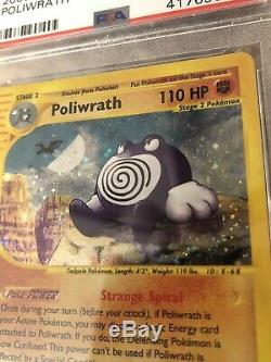 Psa 10 Gem Mint Poliwrath Holo Rare Skyridge 2003 Carte Pokemon # H24