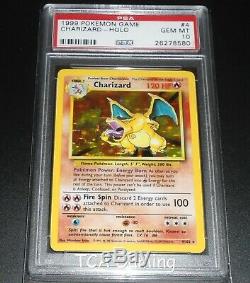 Psa 10 Gem Mint Set Charizard 4/102 Holo Rare - Carte Pokémon