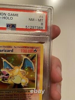 Psa 8 Charizard Base Set 4/102 Carte De Pokémon Holo Rare Illimité Nm-mt